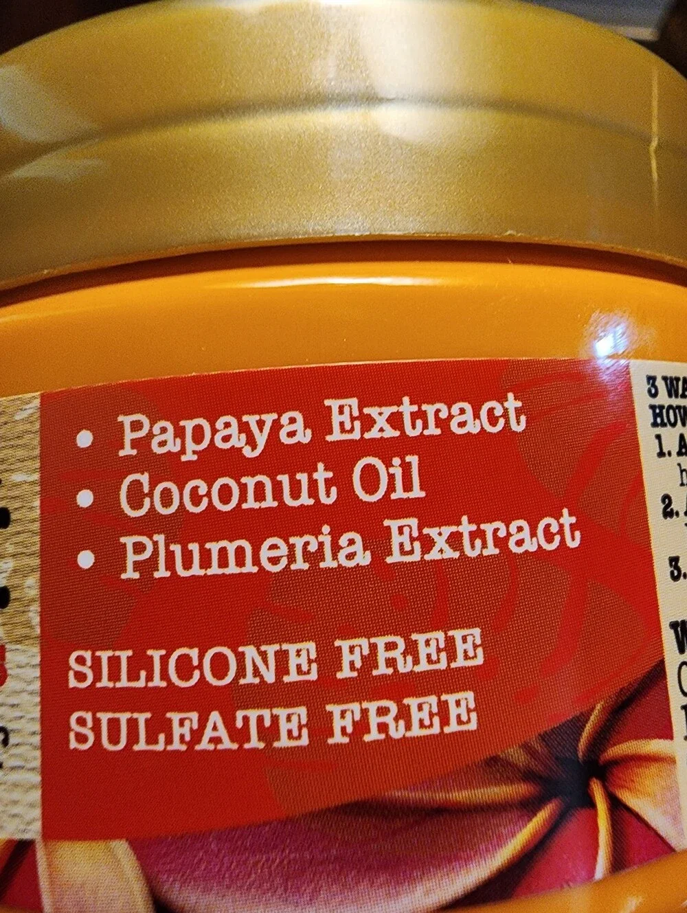 (2)Papaya & Coconut Oil Hair Mask for Curly, Thick Hair - Yellow